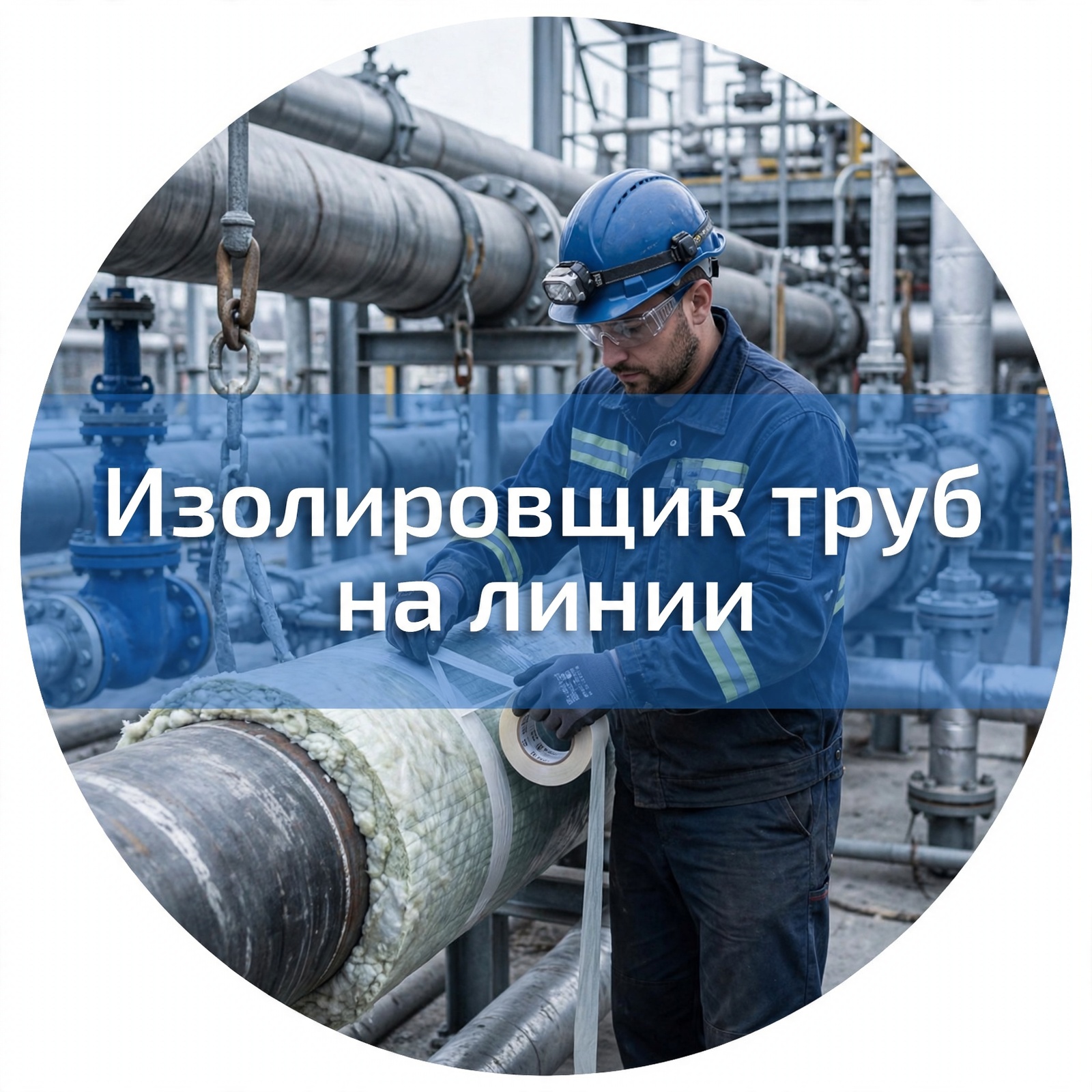 Изолировщик труб на линии. Различные профессии