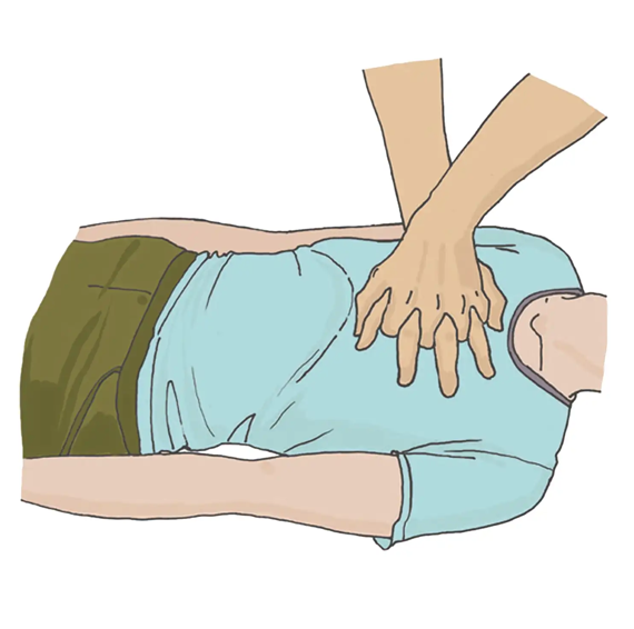 Расположение рук при СЛР